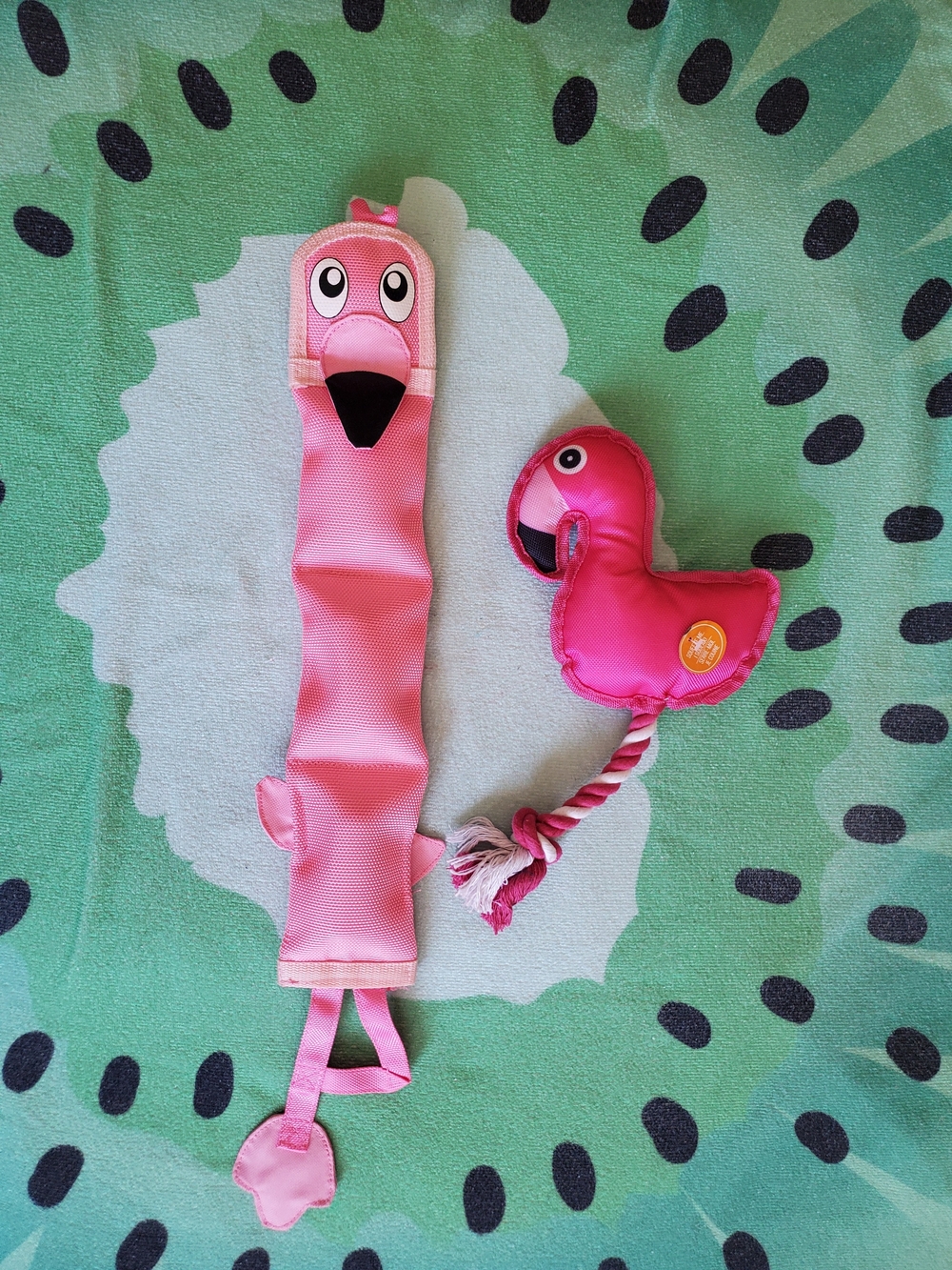 Pair Of Pink Flamingo Dog Toys